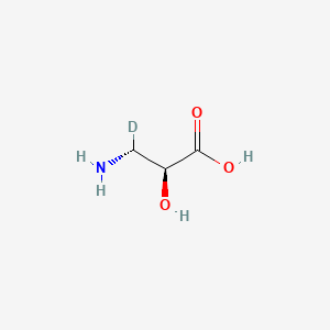 Chemical structure of S-(R*,S*)]-3-Amino-2-hydroxy-propanoic-3-d Acid