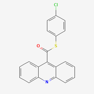 Chemical structure of S-(4-Chlorophenyl) acridine-9-carbothioate