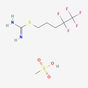 Chemical structure of S-(4,4,5,5,5-Pentafluoropentyl)isothiourea Methanesulfonate