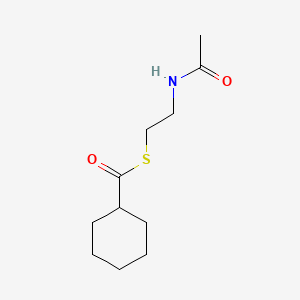 Chemical structure of S-(2-Acetamidoethyl) cyclohexanecarbothioate