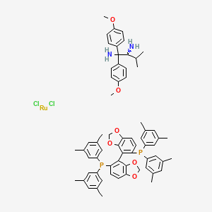 Chemical structure of RuCl2[(R)-dm-segphos][(R)-daipen]