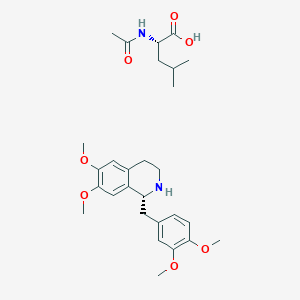Chemical structure of R-Tetrahydropapaverine N-acetyl-L-leucinate