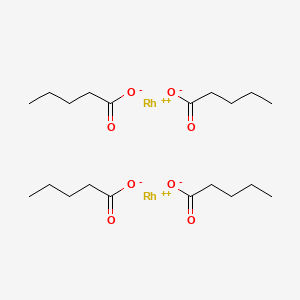 Chemical structure of Rhodium(II) trimethylacetate, dimer
