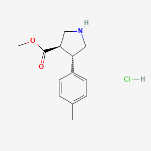Chemical structure of rel-Methyl (3R,4S)-4-(p-tolyl)pyrrolidine-3-carboxylate hydrochloride