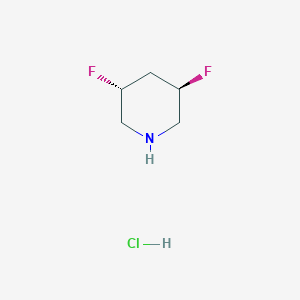 Chemical structure of rel-(3R,5R)-3,5-Difluoropiperidine hydrochloride