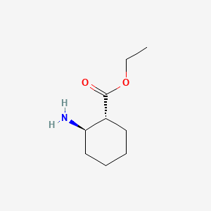 Chemical structure of rel-(1R,2S)-Ethyl 2-aminocyclohexanecarboxylate