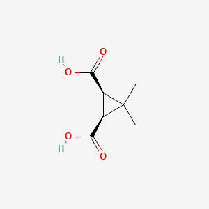Chemical structure of 3,3-Dimethyl-1,2-cyclopropanedicarboxylic acid