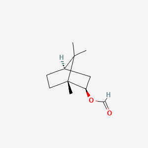 Chemical structure of (1S,2S,4S)-1,7,7-Trimethylbicyclo[2.2.1]heptan-2-YL formate