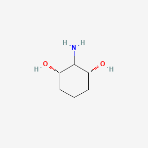 Chemical structure of 2-Aminocyclohexane-1,3-diol