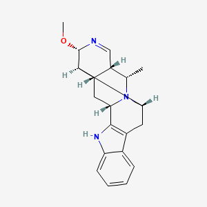 Chemical structure of Rauvovertine C