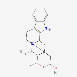 Chemical structure of Rauvovertine A