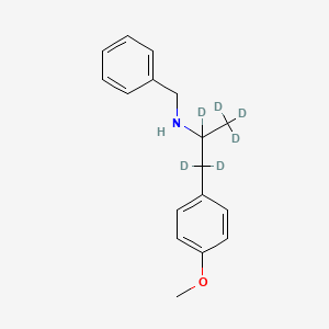 Chemical structure of rac-N-Benzyl-3-(4-methoxyphenyl)-2-propylamine-d6