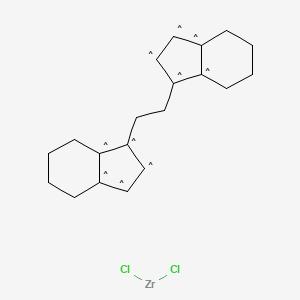 Chemical structure of rac-Ethylenebis(4,5,6,7-tetrahydro-1-indenyl)]zirconium dichloride