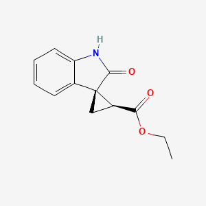 Chemical structure of RAcemic-(1R,2S)-Ethyl 2-Oxospiro[Cyclopropane-1,3-Indoline]-2-Carboxylate