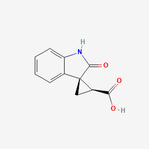 Chemical structure of RAcemic-(1R,2S)-2-Oxospiro[Cyclopropane-1,3-Indoline]-2-Carboxylic Acid