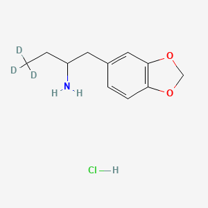 Chemical structure of rac Benzodioxole-5-butanamine-d3 Ηydrochloride