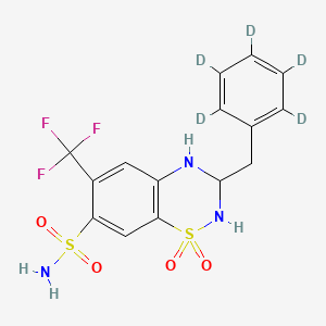 Chemical structure of rac Bendroflumethiazide-d5