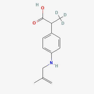Chemical structure of Rac Alminoprofen-d3