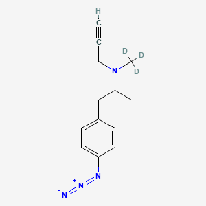 Chemical structure of rac 4-Azido Deprenyl-d3
