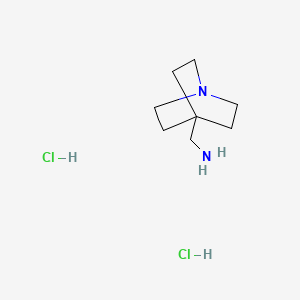 Chemical structure of Quinuclidin-4-ylmethanamine dihydrochloride