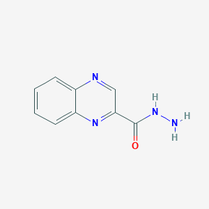 Chemical structure of quinoxaline-2-carbohydrazide