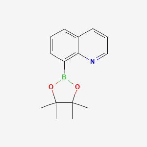Chemical structure of Quinoline-8-boronic acid pinacol ester