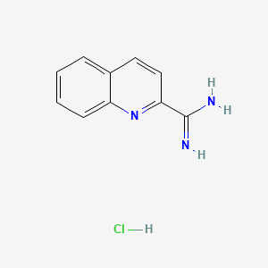 Chemical structure of Quinoline-2-Carboximidamide Hydrochloride