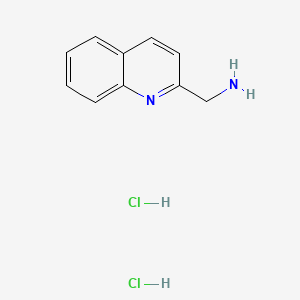 Chemical structure of Quinolin-2-ylmethanamine dihydrochloride