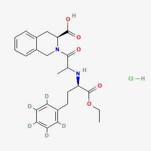 Chemical structure of Quinapril-d5 hydrochloride