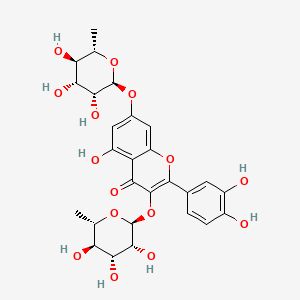 Chemical structure of Quercetin 3,7-dirhamnoside
