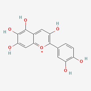 Chemical structure of Quercetagetinidin chloride