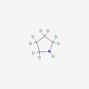 Chemical structure of PYRROLIDINE-2,2,3,3,4,4,5,5-D8