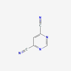 Chemical structure of Pyrimidine-4,6-dicarbonitrile