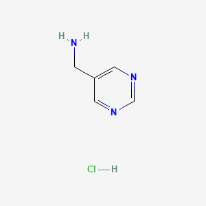Chemical structure of Pyrimidin-5-ylmethanamine hydrochloride