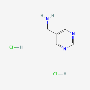 Chemical structure of Pyrimidin-5-ylmethanamine dihydrochloride