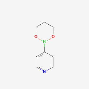 Chemical structure of 4-(1,3,2-Dioxaborinan-2-YL)pyridine