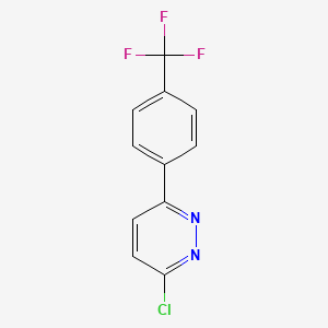 Chemical structure of PYRIDAZINE, 3-CHLORO-6-[4-(TRIFLUOROMETHYL)PHENYL]-