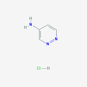 Chemical structure of Pyridazin-4-amine hydrochloride