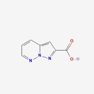 Chemical structure of Pyrazolo[1,5-b]pyridazine-2-carboxylic acid