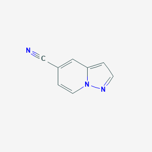 Chemical structure of Pyrazolo[1,5-a]pyridine-5-carbonitrile