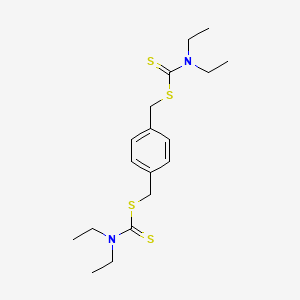 Chemical structure of p-Xylylenebis(N,N-diethyldithiocarbamate)