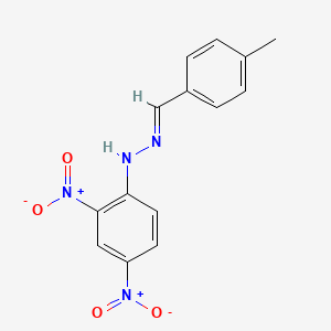 Chemical structure of p-Tolualdehyde 2,4-Dinitrophenylhydrazone