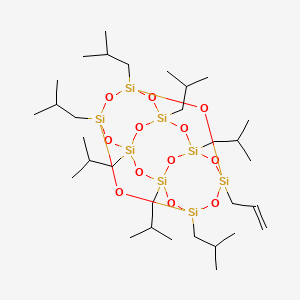 Chemical structure of PSS-Allyl-Heptaisobutyl substituted