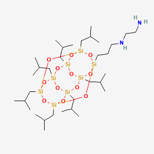 Chemical structure of Pss-(3-(2-aminoethyl)amino)propyl-hepta&