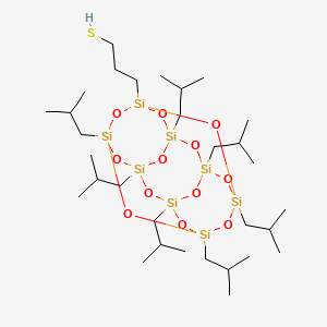 Chemical structure of Pss-(3-mercapto)propyl-heptaisobutyl SU&