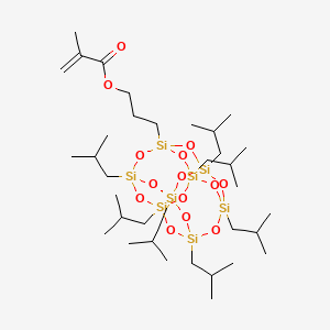 Chemical structure of PSS-(1-Propylmethacrylate)-Heptaisobutyl substituted