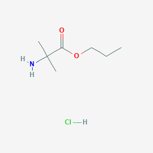 Chemical structure of propyl 2-amino-2-methylpropanoate hydrochloride