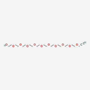 Chemical structure of Propargyl-PEG10-alcohol
