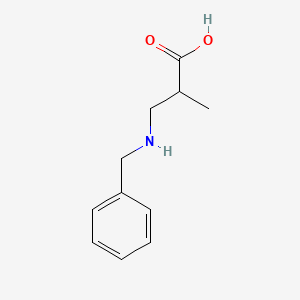 Chemical structure of 3-(Benzylamino)-2-methylpropanoic acid