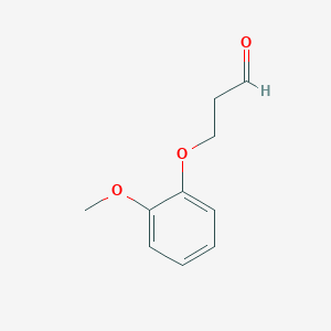Chemical structure of 3-(2-Methoxyphenoxy)propanal